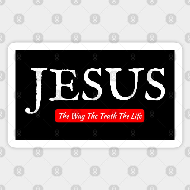 Jesus The Way The Truth The Life Sticker by HobbyAndArt